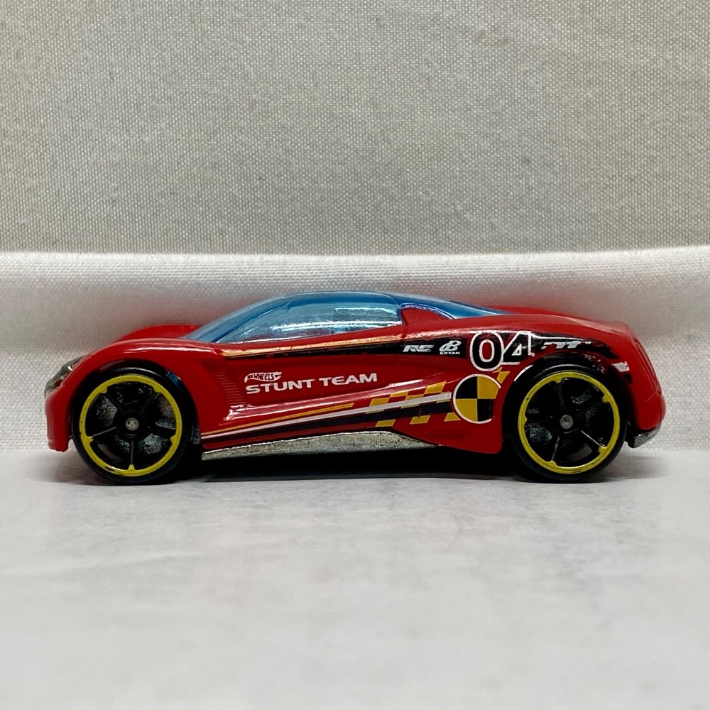 Hot Wheels Nitrium Stunt Team #04 Red Thailand HW Die-cast 1/64 Car E48 Loose